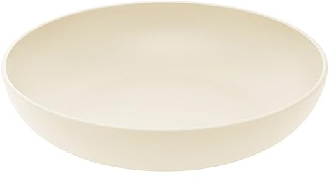 Magu Natur-Design Obstschale Beige Ø 26 cm aus einem Polymer aus natürlichen Materialien Servierschüssel Salatschüssel Obstschüssel