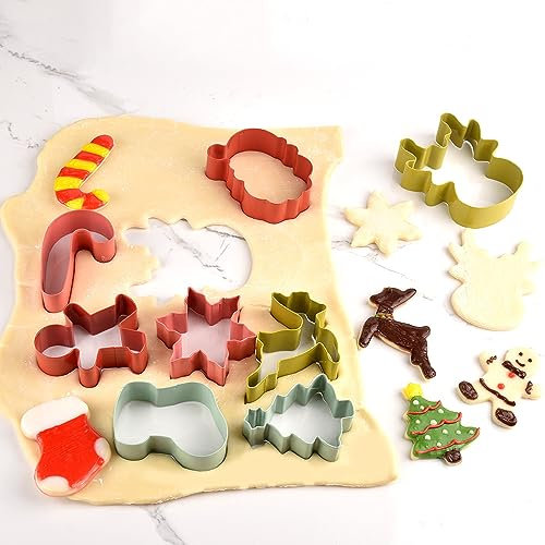 Guowall Weihnachts Ausstecher Set, 8 Stück Keksausstecher Groß, Plätzchen Ausstecher aus Edelstahl