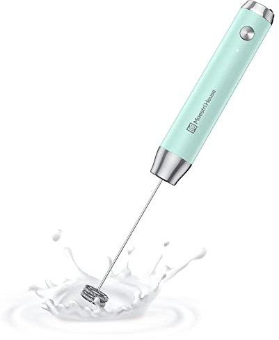 Maestri House Espumador de Leche, Recargable Espumador Leche Electrico con Agitador de Acero Inoxidable, Impermeable Mini Batidor Electrico para Café, matcha, Lattes, capuchino, LunaFro NS