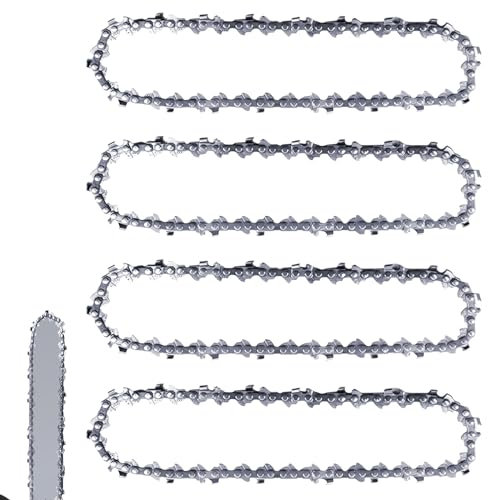 4 catene per motosega da 25 cm, 3/8, LP 40, 1,3 mm, catena a basso ritorno, compatibile con Einhell GC-LC 18/25 Li & GE-LC 18/25 Li, Husqvarna 436 Li, 536 Li, 536 LiXP e altro ancora