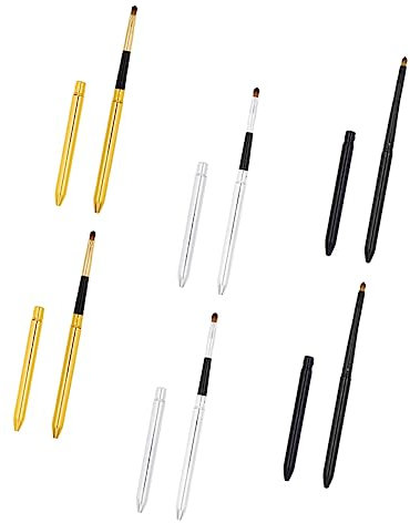 DOITOOL 6stücke Praktische Lippenpinsel Mit Deckel Tragbare Ausziehbare Make-up Werkzeuge Für Lippen Und Lidschattenanwendungen