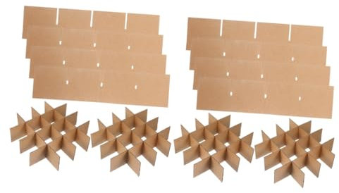 JECOMPRIS 2sätze Karton-trennwände Für Umzugskartons Stabile Trennwände Für Gläser Und Geschirr Einfache Installation Maße Für Sicheren Transport Und Verpackung