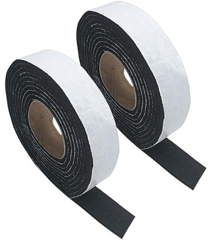 EUPSIIU 2 Rolls Self Adhesive Felt Strips,2m×22mm Furniture Pads Spool,DIY Furniture Fabric Pads Felt Strip Roll,Self Adhesive Floor Protector Pad,Heavy Duty Fabric Tape for sofa Door Chair Table (2)