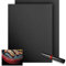 KITCHENRAKU KR Tappetino da forno 32 x 50 cm, inserto per forno con convezione, rivestimento antiaderente e resistente, accessorio da cucina indispensabile per una pulizia (nero, 2 pezzi)