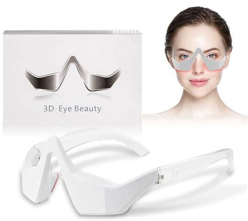 Sumei angel 3D Eye Massager, Advanced Beauty Device for Dark Circles, Puffiness, and Wrinkles Reduction, Eyecare Glasses for Relaxation and Improved Eye Beauty Care Machine(White)