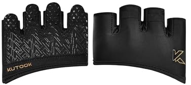KUTOOK Gants de Fitness Respirants à Demi-Paume pour Femme et Homme - Sport, Entraînement, Musculation, Gymnastique - Noir, Taille L