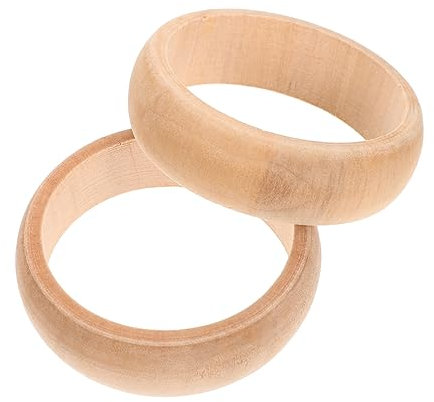 NUOBESTY 4stücke Holzarmband Für Junge Mädchen Unbehandelte Holzringe Für Schmuck Glatte Oberflächen Zum Bemalen Und Basteln Kreative Bastelmaterialien Für Mädchen Und Jungen
