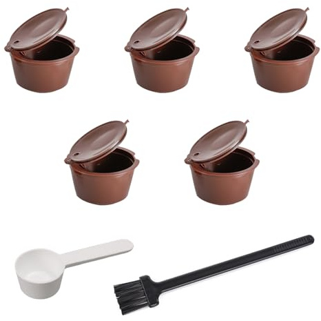 5 tazze filtro caffè, 1 misurino, 1 spazzola per la pulizia, adattatore riutilizzabile per macchina da caffè, filtro portatile per caffè
