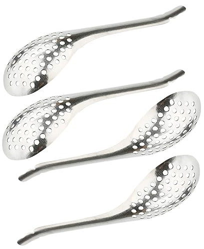 CIYODO Cucchiaio Per Caviale Con Manico Ergonomico Set Di Utensili Da Cucina Multifunzionali Cucchiai Per Sferificazione in Acciaio Inossidabile Per Cucina Gourmet