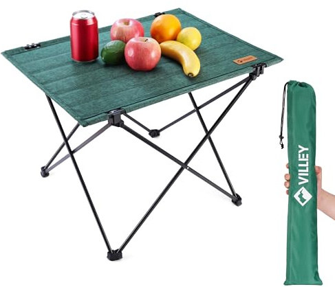 VILLEY Folding Camping Table with Carry Bag 56.5x41.5 cm
