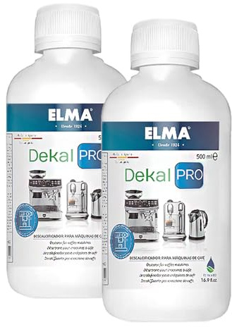 Descalcificador Cafetera DekalPRO, Líquido Descalcificador Universal Compatible con Todas las Máquinas de Café y Hervidores de Agua, Ecológico, 500 ml, 2 unidades