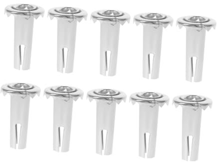 ELAYARD 10Stücke Metallhülsen für Möbelrollen mit Eisenkappe Langlebige Schraubeneinsätze für Holz Geeignet für Caster Ersatz für Möbelzubehör