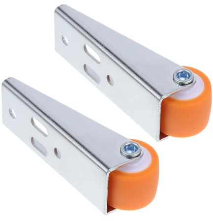 HOMSFOU 2Pcs Sliding Door Roller Wheels Gate Caster Replacement with Screws Heavy Duty Door Support Wheel Pulley for Garden Gates Yard Fence Cabinet Sliding Door Hardware