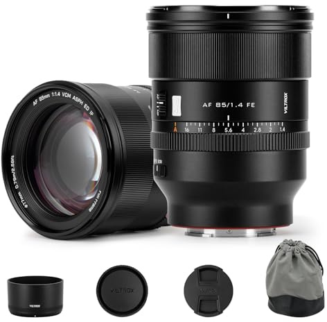 VILTROX 85mm F1.4 Pro FE Autofokus Objektiv für Sony E-Mount Camera Lenses HyperVCM Vollformat Teleobjektiv mit Großer Blende Kompatibel für Sony A7IV A7C A9III A1 A7SIII A7RII A7III A7RIII A9