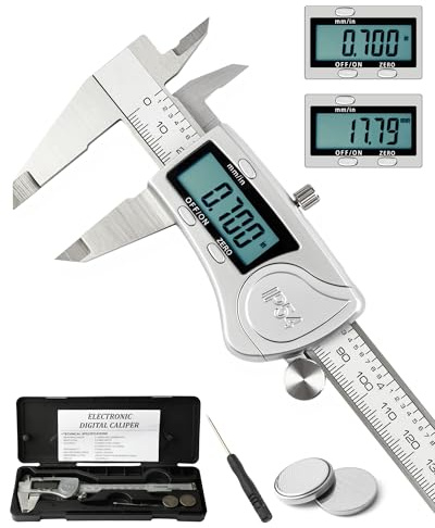 Acual 150mm (6 Inch) Digital Vernier Caliper with Large LCD Display | Stainless Steel Digital Vernier Caliper With IP54 Waterproof Protection, Inch/mm Conversion And Large LCD Display