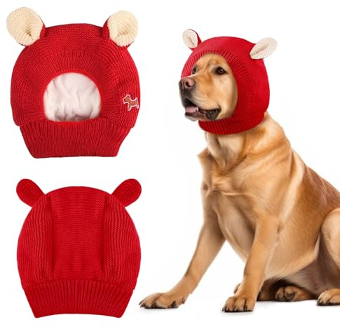 Cappello Invernale per Cani, Berretto Lavorato a Maglia per Cani, Cappello Invernale per Animali Domestici, Cap-pello Silenziose per Ca-ni, Caldo e Silenzioso, per Cane/Gatti di Piccola e Media Taglia