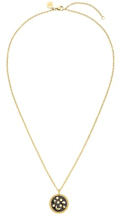 Purelei Nova Kette – Edelstahl 18K vergoldet/rosévergoldet/silber – Nachthimmel-Anhänger mit Lotus & Zirkonia – Verstellbar 50–55 cm – Spiritueller Damenschmuck