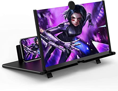 Ant Warrior Phone Screen Magnifier 16 Zoll, HD Mobile Phone Amplifier with Foldable Stand Holder, Movie Screen Magnifying Design Screen Amplifier, for All Smartphone