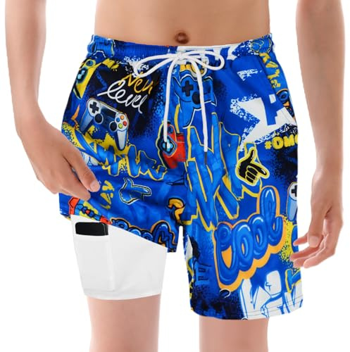 Bañador para Niños, Bañador para Niños de Secado Rápido Pantalones, Pantalones Cortos de Playa para Resistente a la Arena, al Polvo y a los Rayos UV, Elegante, Correr, Vacaciones en la Playa