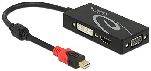 DeLOCK 62855 replicatore di porte e docking station per notebook Mini DisplayPort Nero