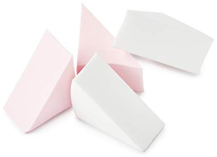 Manicare Cosmetic Wedges, Pack Of 4 Triangle Sponges, Latex Free, Blending Sponges For Liquid, Cream And Powder Makeup, Foundation, Smooth Flawless Application, Beauty Accessory Tool, Makeup Artist