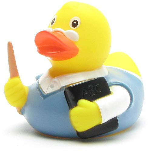 Duckshop I papera da bagno insegnante I cigolii scuola – L: 8 cm I papera cigolio educatore I regalo per insegnanti I Presente Collezionista