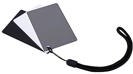 3-in-1 Graukarten für Digitale Spiegelreflexkameras und Film-Belichtung, Messkarte, Farbkalibrierung, für Canon, Nikon, Sony, 18% Weißabgleich, Set