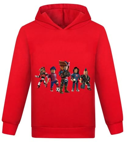 Otalbar huvtröja pojke långärmad topp t-shirt spel familj bomull pullover, Stil01, 8-9 År