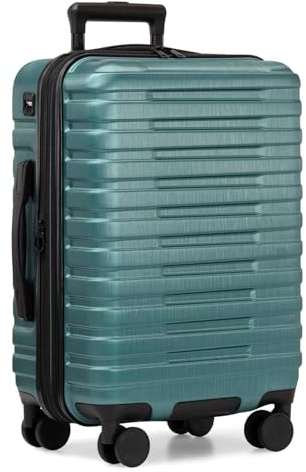U.S. Traveler Boren Expandable Hardside Rugged Travel Luggage with 8 Spinner Wheels, Teal, Carry-on 22-Inch