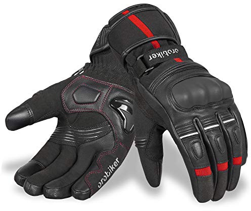 Oro Biker Winter Motorbike Gloves Winter Motorcycle Gloves Waterproof Thermal Gloves Touch Screen Winter Hiking Outdoor Sports