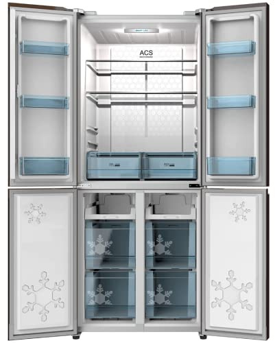 WOLKENSTEIN WCD400A++NF BG Stand Cross Door Kühl-Gefrierkombination/NoFrost Technik/mit Touch Control/ 4**** Gefrierfach / 185x76cm/ Kühlteil 259 L/Gefrierteil 120L/ 42 dB/ 331 kWh/Jahr/Schwarz