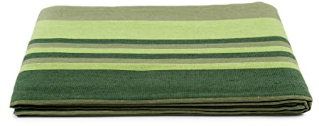 HomeLife Copriletto Matrimoniale Estivo Cotone In Piquet [260X260] Made In Italy | Coperta Letto Matrimoniale Cotone Jacquard Rigato | Lenzuolo Copriletto Matrimoniale Leggero | 2P Verde