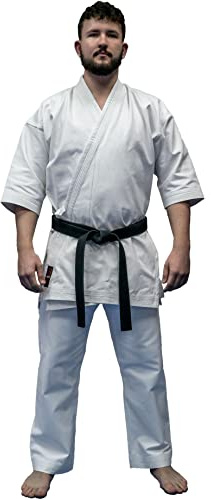 V.Sports Student vit karatedräkt kampsport medelvikt karate gi barn och vuxna, Vitt, 2/150cm