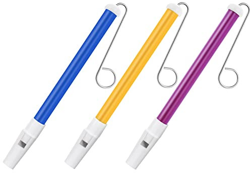 ASTER 3 Stück Slide Whistle Instrument Metallgleitflöte Schiebepfeife mit Edelstahl-Gleitstangen, Kunststoff lotusflöte für Kinder zum Üben von Musik, Professionelles Musikinstrument für Anfänger