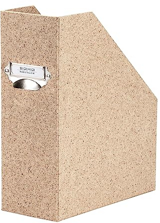 Rössler SOHO Stehsammler A4 mit Griff | Stehsammler Pappe aus stabilem Karton | Büro Organizer | Schreibtisch Organizer | Zeitschriftenhalter | 315 x 260 x 80 mm | 1 Stück | Farbe: Blau | Navy