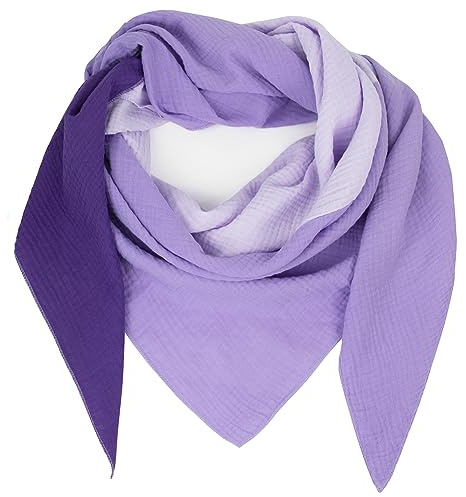 Glamexx24 Damenschal Damenhalstuch viele Farben Unisex Dreiecksform Herbstschal Sommerschal dünner Schal Weich viele Farbkombinationen Leichter Schal