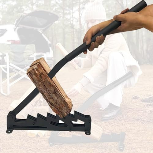 KratOz Wall Mounted Kindling Wood Splitter, Portable Manual Log Splitter, Kindling Splitter for Wood, Detachable Powerful Wall Mounted Log Splitter