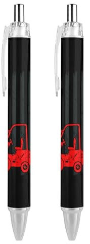 Crane Carrello elevatore Bandiera Americana Carino Penna A Sfera Retrattile Punta Fine 0.5mm Penna Scrittura Liscia per Casa Ufficio
