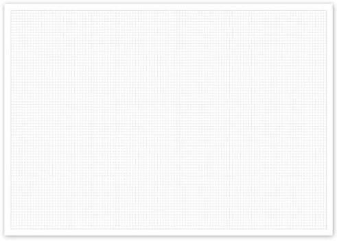 PRIMUS PRINT Schreibtischunterlage Kariert, Extra großes Format, Papier DIN A2-80g Dickes Naturpapier - Stabiler Papprücken - 25 Blatt - mit Schutzleiste - Büro [Kariert ohne Fußleiste]