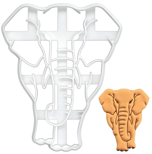 BAKERLOGY Emporte-pièce Mère Éléphant - Conception détaillée d'emporte-pièces pour la pâtisserie et l'artisanat, adaptée au fondant, à la pâte, à l'argile