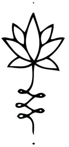 Fake Tattoo Lotusblume – Temporalis® | Temporäre Tattoos für Erwachsene – EU-zertifizierte Kosmetik, vegan & wasserfest – Hält 1 bis 2 Wochen [ Minimalistische Lotusblume ]