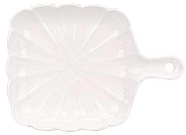 WHITEUQ Teglie da Forno in Porcellana, pirofila in Ceramica, pirofila, tortiera, padelle per Lasagne, casseruola, Piatto per Quiche, Piatti per arrostire (Bianco)