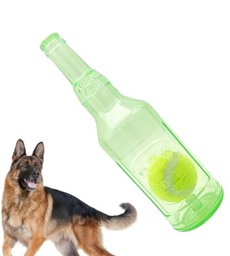 SSDKPE Squeeze Buddy - Funny Squeaky Dog Toy Bottle, Puppy Teething Chew, Interactive Play for Small, Medium & Large Dogs