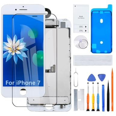 H&LYCYJ Display Bildschirm für iPhone 7 A1778 A1660 Weiß | Werkzeugsatz tragen，HD Display，Bildschirm ersetzen，für Modelle:A1778 A1660