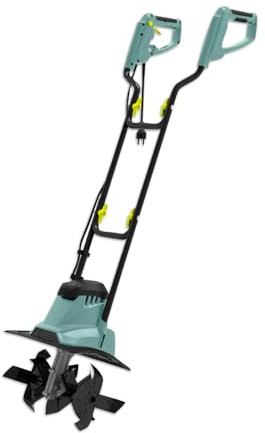 Daimann Elektrische Gartenhacke, zusammenklappbar, 1050 W, 36 cm, mit Reduzierbox aus Aluminium und Verstellbarer Tiefe
