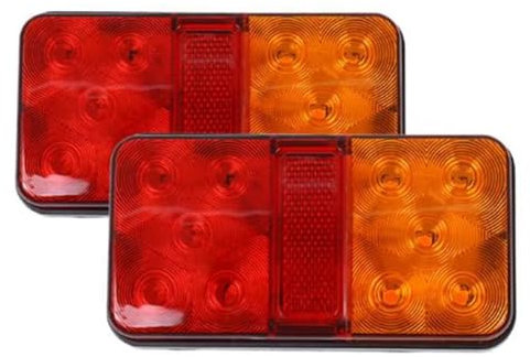 ZXYIWSDF 2 Pezzi 10 Luci Posteriori Posteriori Lampade per Camion Rimorchio Autobus Camper Posteriore Alogena Fendinebbia Lampada di Coda Fendinebbia per Auto Blocchi luci antinebbia