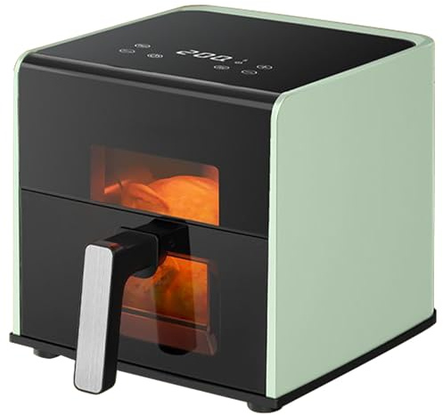 Freidora de aire grande de 7 l: 7 preajustes, cocción rápida, sin agitación, 95% menos aceite, eficiencia energética, compacta para cocinas pequeñas(Green)