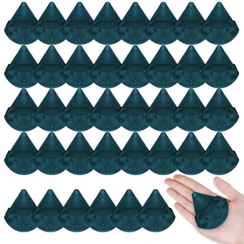 30PCS Triangle Powder Puff Face Makeup Powder Puffs Sponge Soft Powder Puffs for Loose Powder Cosmetic Foundation Blackish Green