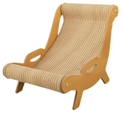 PawwJoy Katzenliege aus Sisal, Liegestuhl zum Ausruhen von Krallen, Spielzeug, Möbelschutz, Haustier-Strandkorb, Liege für Katzen, Welpen, Hunde