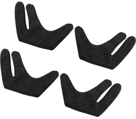 FRCOLOR 4pcs Heat Resistant Hair Curling Gloves Three-finger Anti-scalding Protection for Salon Hair Styling Thick Grip Texture for Safe Straightening and Perming Left and Right Hand Use
